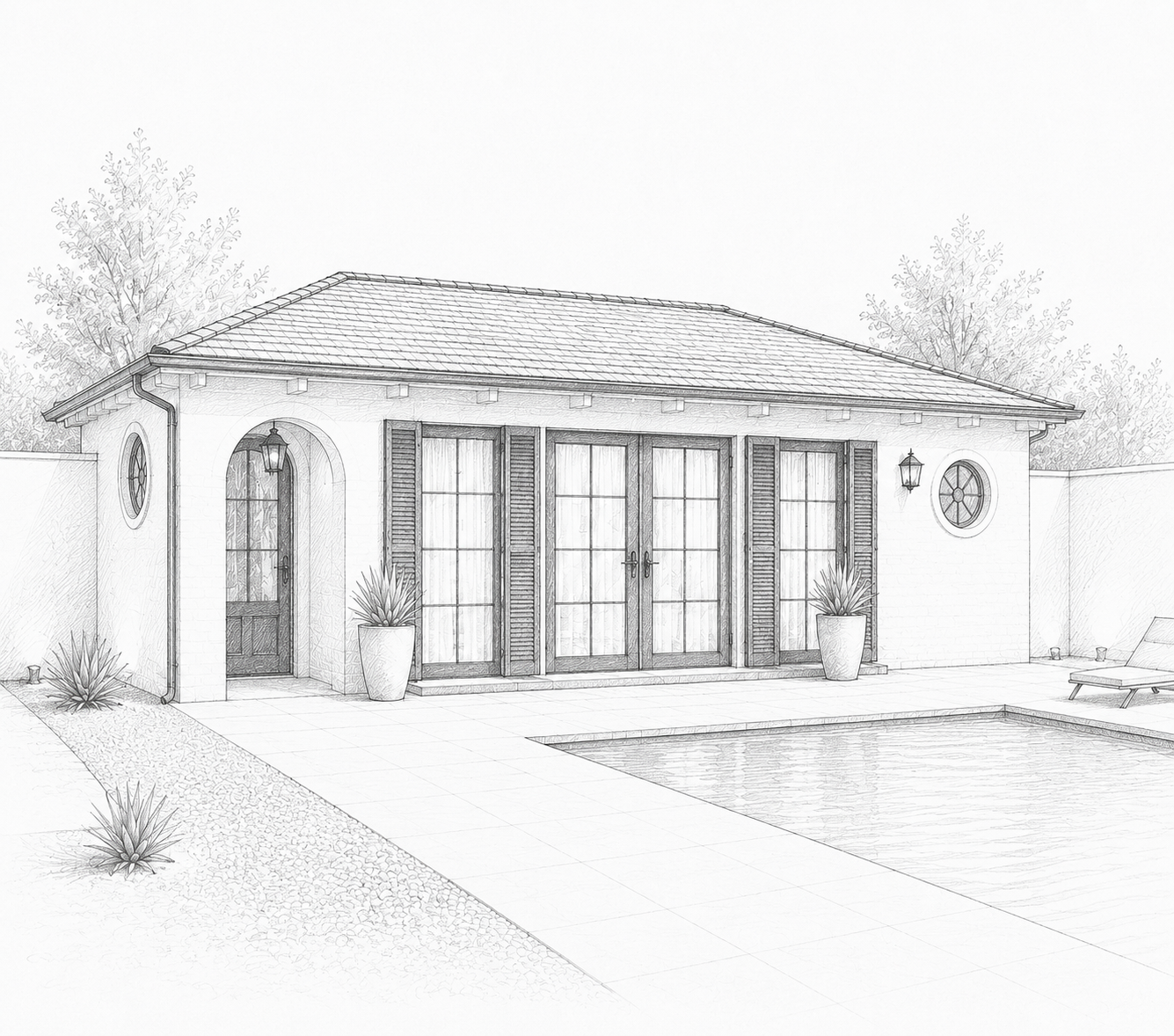 Pool House before image